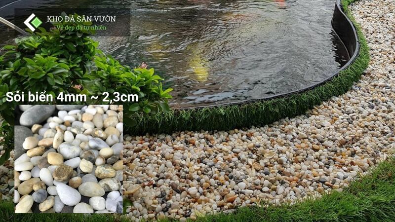 Sỏi biển trang trí hồ koi Sỏi biển trang trí hồ koi