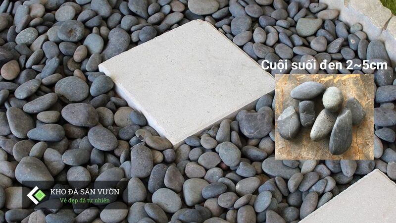 Cuội suối đen trang trí sân vườn Cuội suối đen trang trí sân vườn