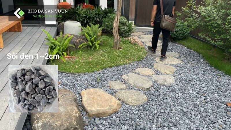 Sỏi đen rải vườn Sỏi đen rải vườn